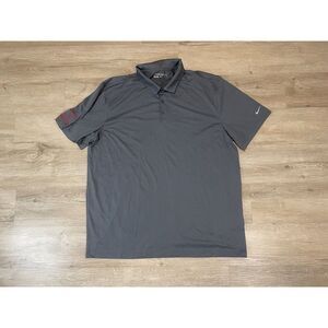 Men's Nike Golf Tour Performance Sz XL Gray Short Sleeve Polo Shirt